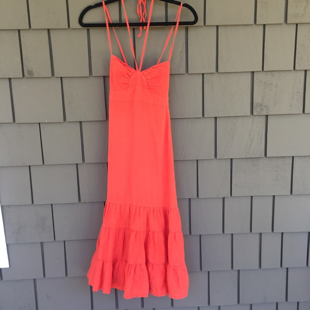 French Connection Coral Strappy Midi Dress